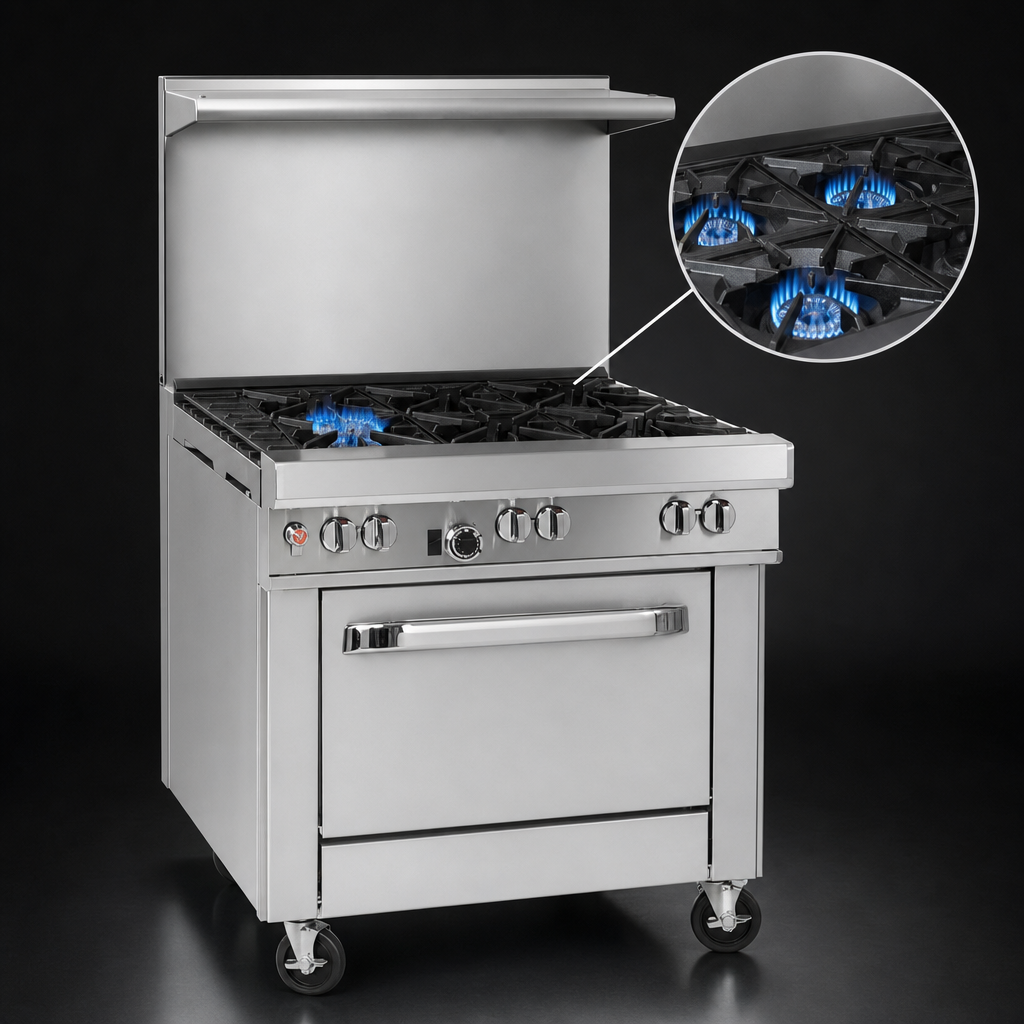 2 Non-Clog Open Burners