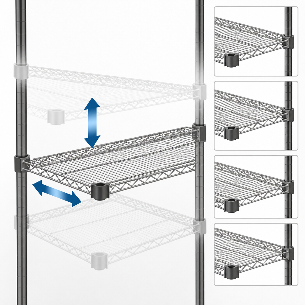 Quad-Adjust Shelf