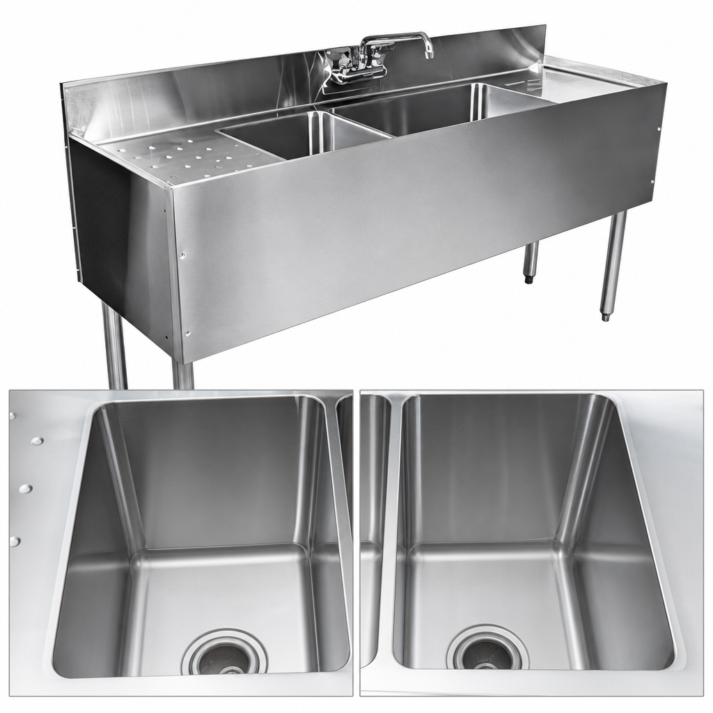 Two Fabricated Sink Compartments