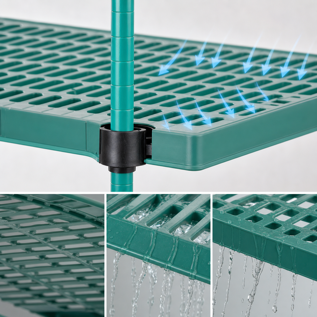 Louvered Shelf Surface