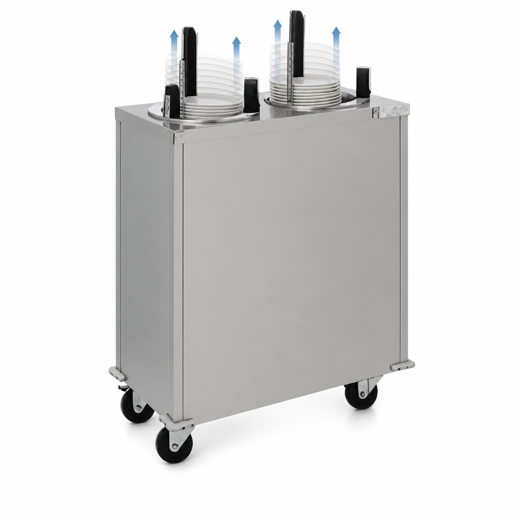 Two Self-Elevating Dispensing Tubes