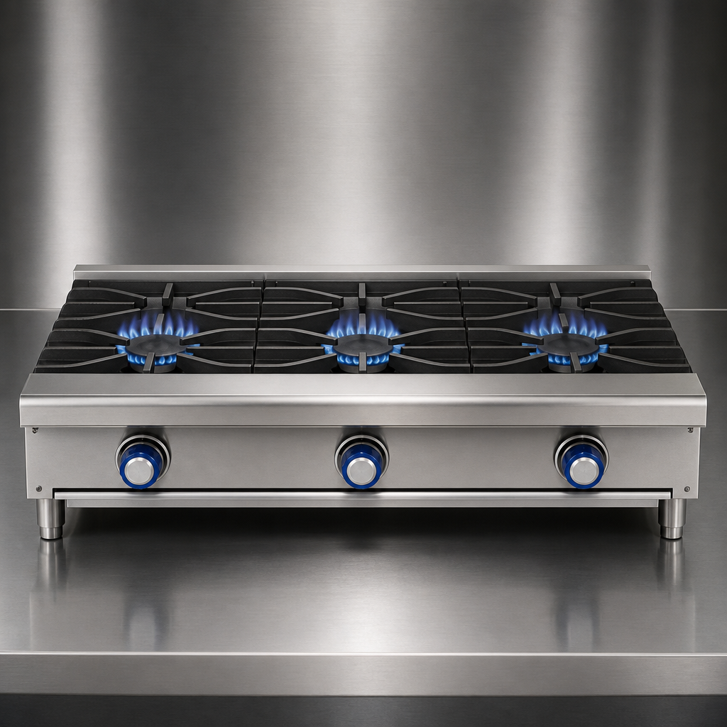 Three Open Burners