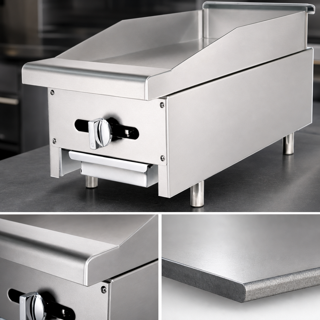 3/4-Inch Polished Steel Griddle Plate