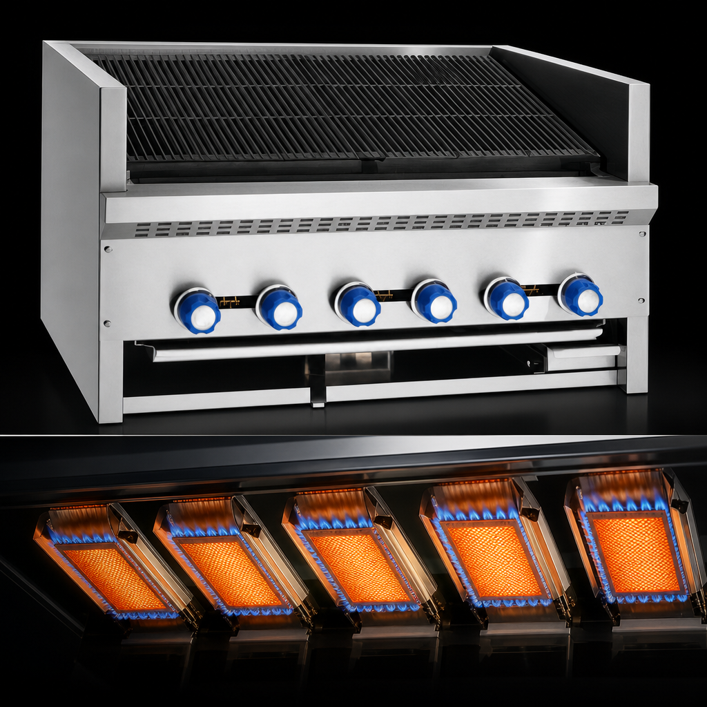 Five Radiant Burners