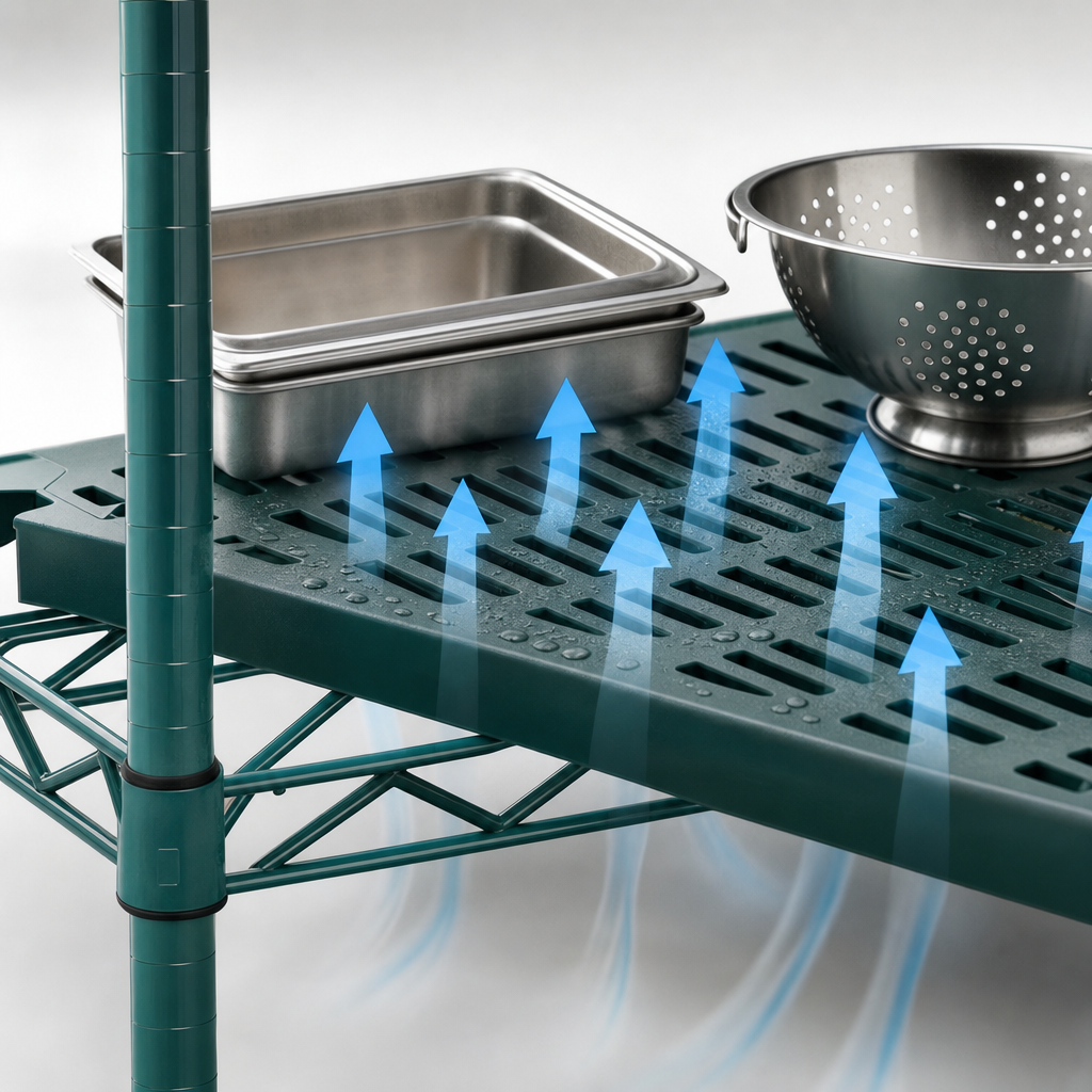 Louvered Shelf Surface