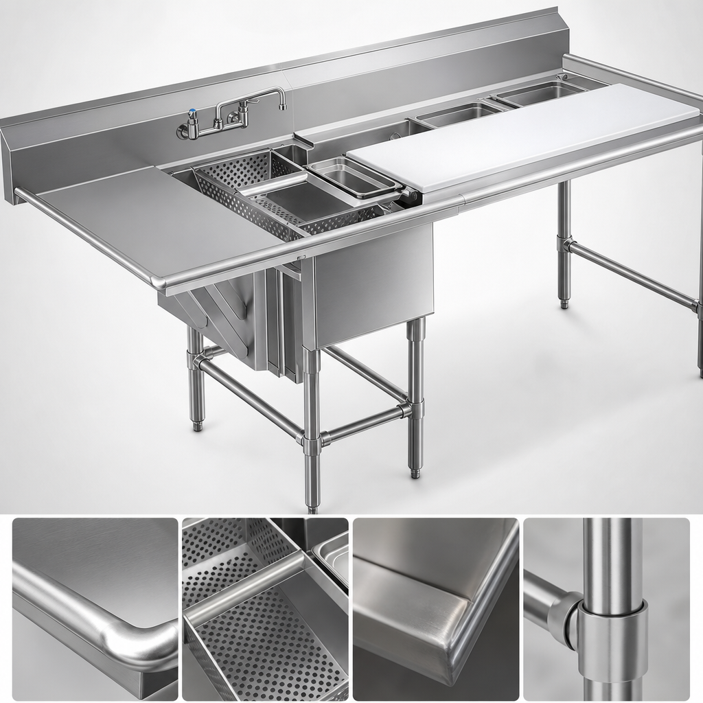 14 Gauge 304 Stainless Steel Construction