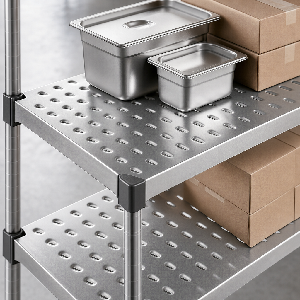 Louvered/Embossed Shelf Surface