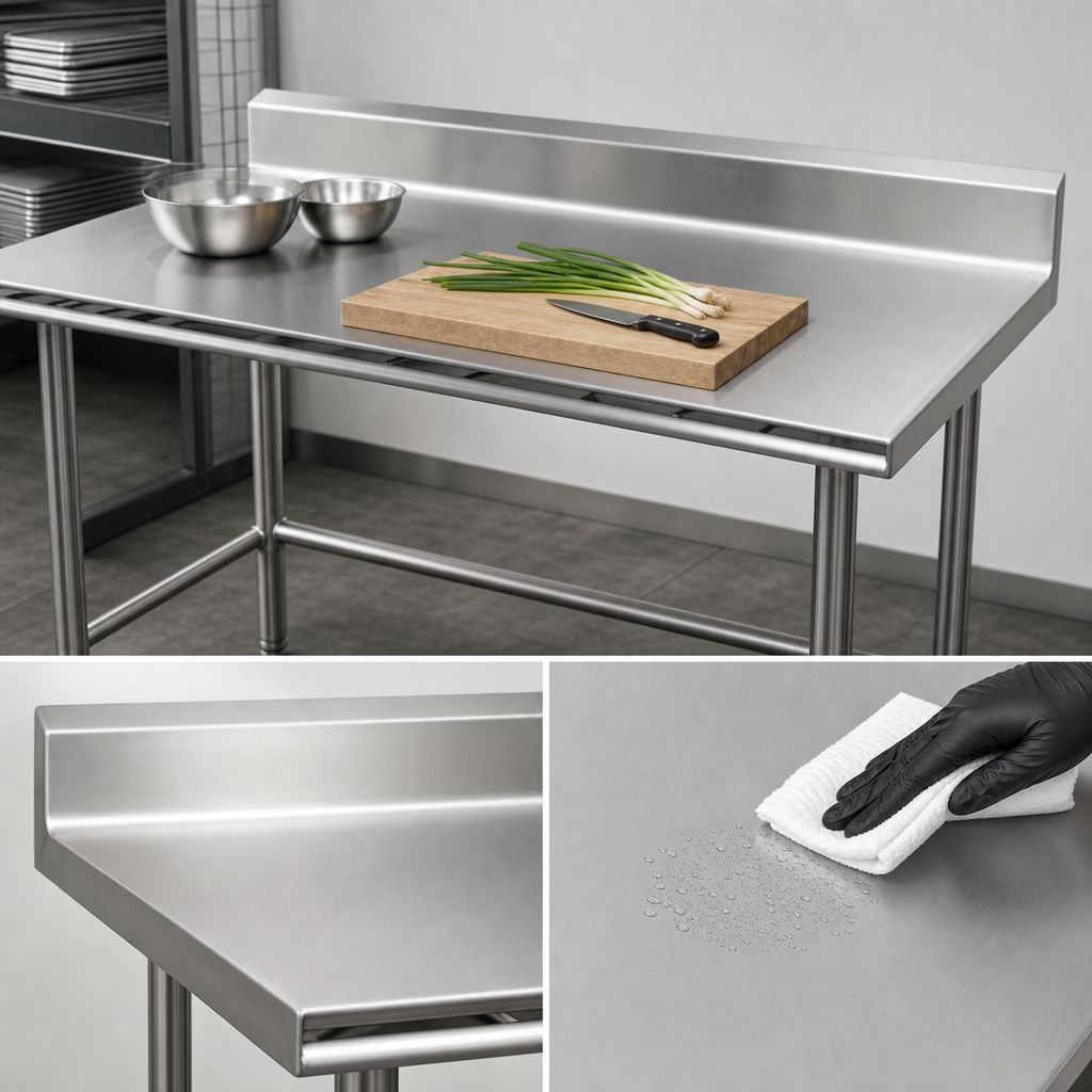 16-Gauge 304 Stainless Steel Top