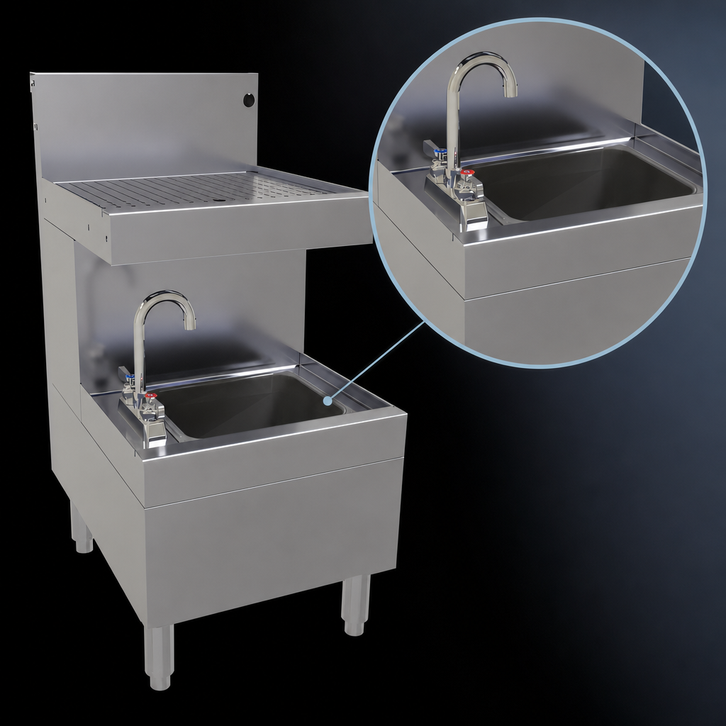 Recessed Drop-Down Sink Compartment