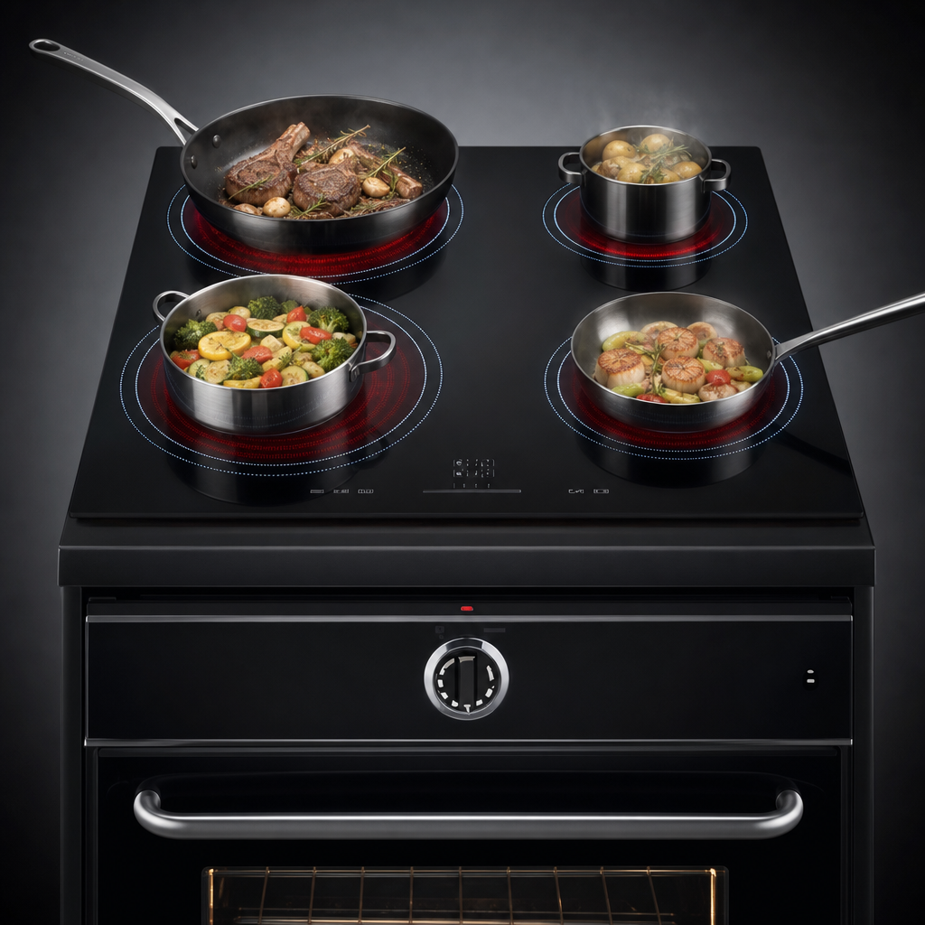 Four Induction Elements with Boost Output
