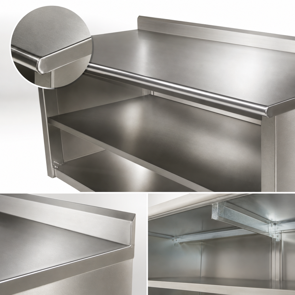 16-Gauge 304 Stainless Steel Top