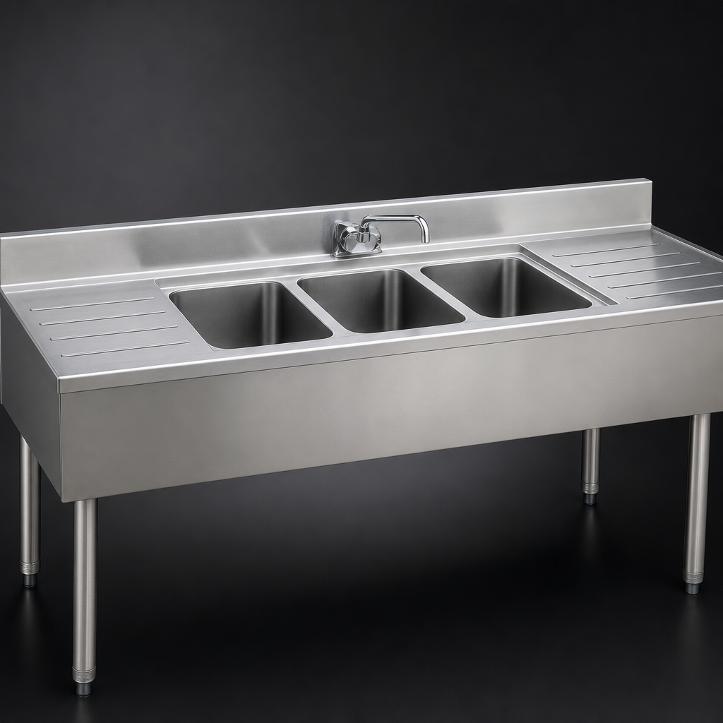 Three Deep-Drawn Compartments
