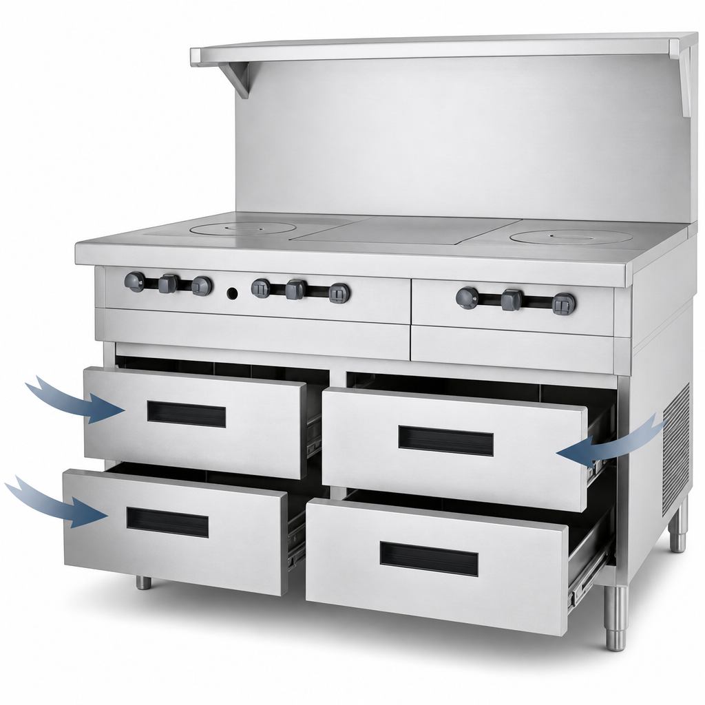 Four Self-Closing Drawers