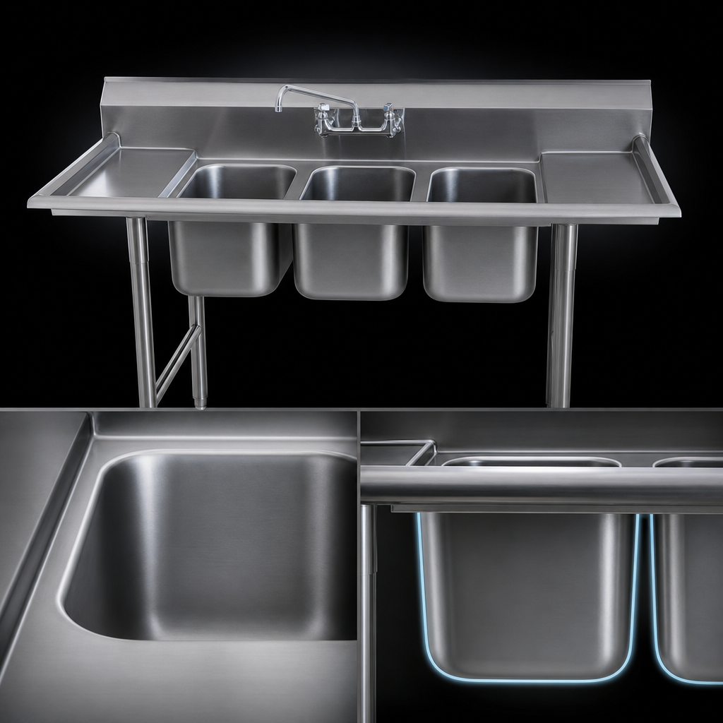 Deep-Drawn Sink Bowls