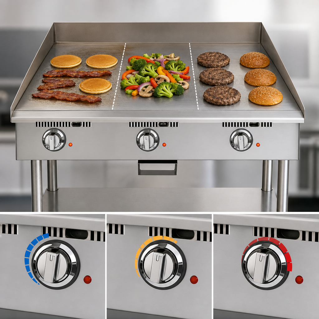 Independent 12-Inch Cooking Zones