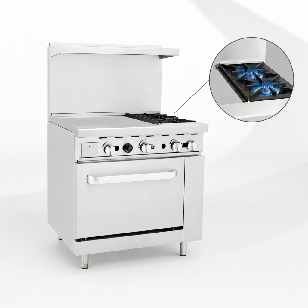 Two Open Burners