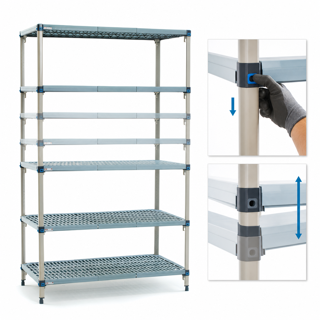 Quick-Adjust Shelves