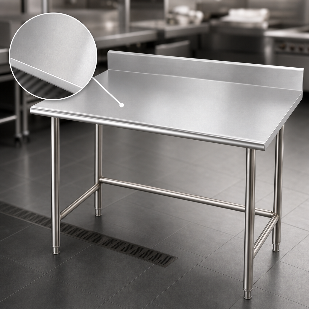 16-Gauge 304 Stainless Steel Top