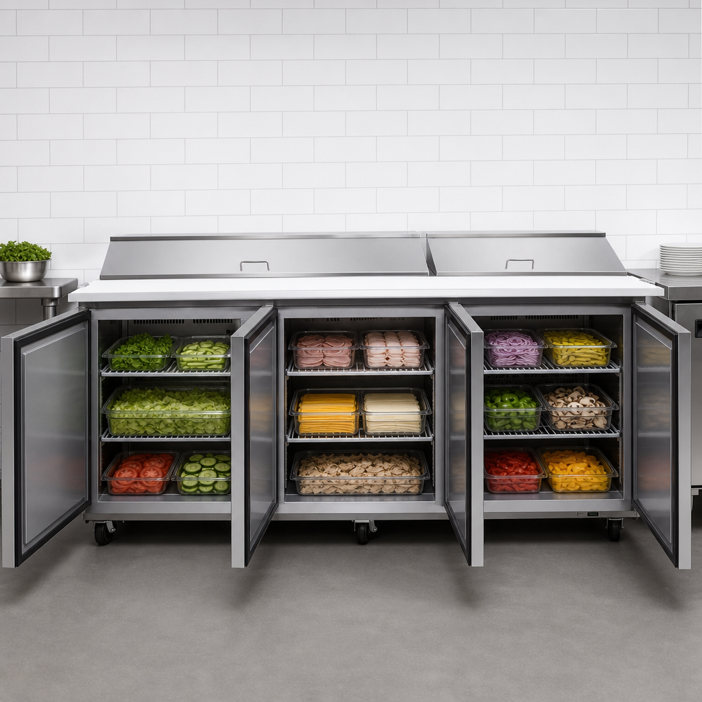Three-Section Refrigerated Cabinet