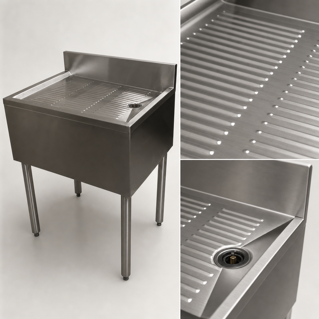 Stamped & Pitched Drainboard