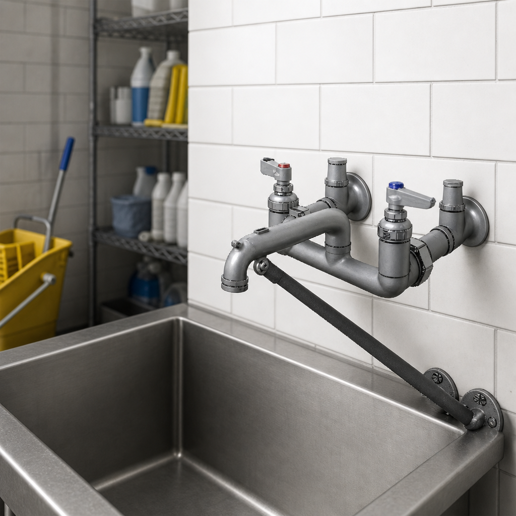 Wall-Mounted Service Sink Design