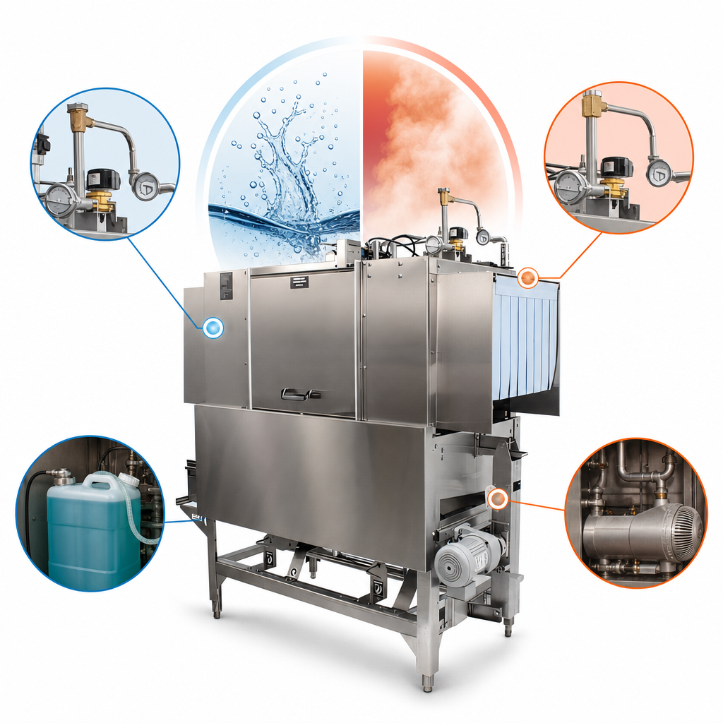 Convertible High/Low Temp Sanitizing