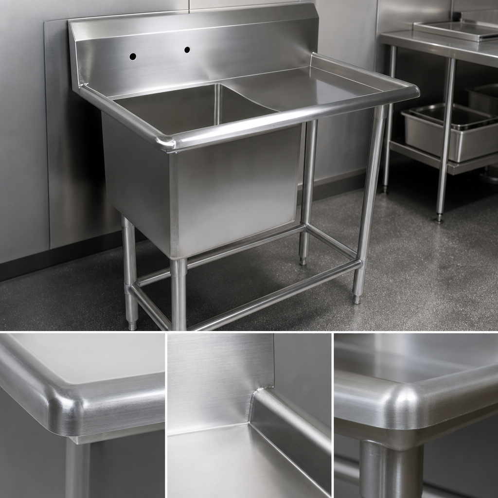 14-Gauge 300-Series Stainless Steel Construction