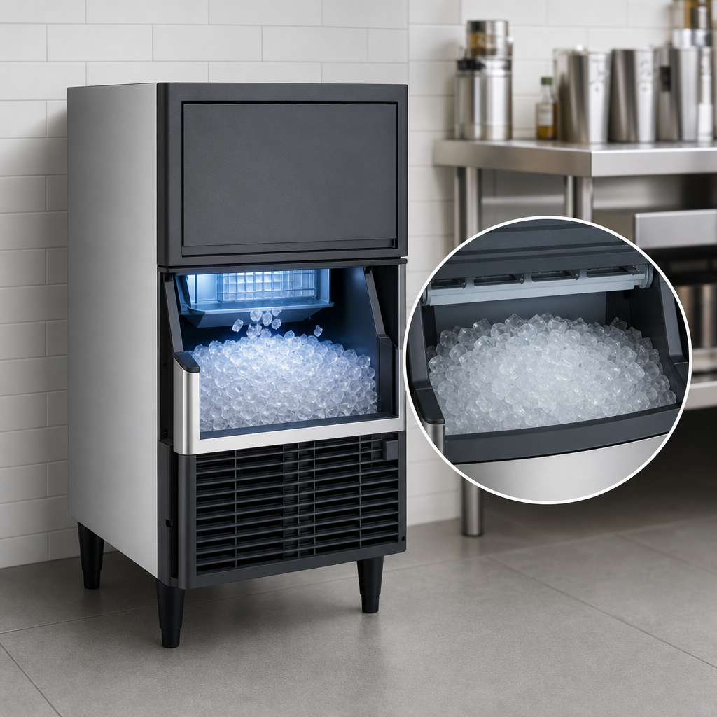 Integrated Ice Maker and Bin