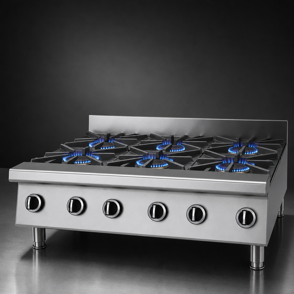 Six Starfire Pro Open Burners