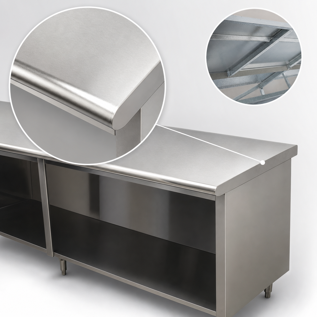 16-Gauge 304 Stainless Steel Top