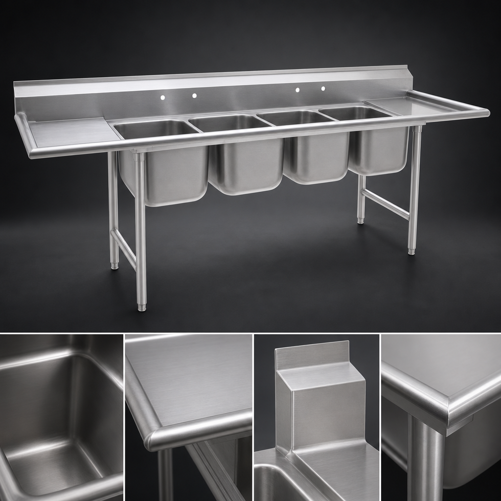 Heavy Gauge 304 Stainless Steel Construction