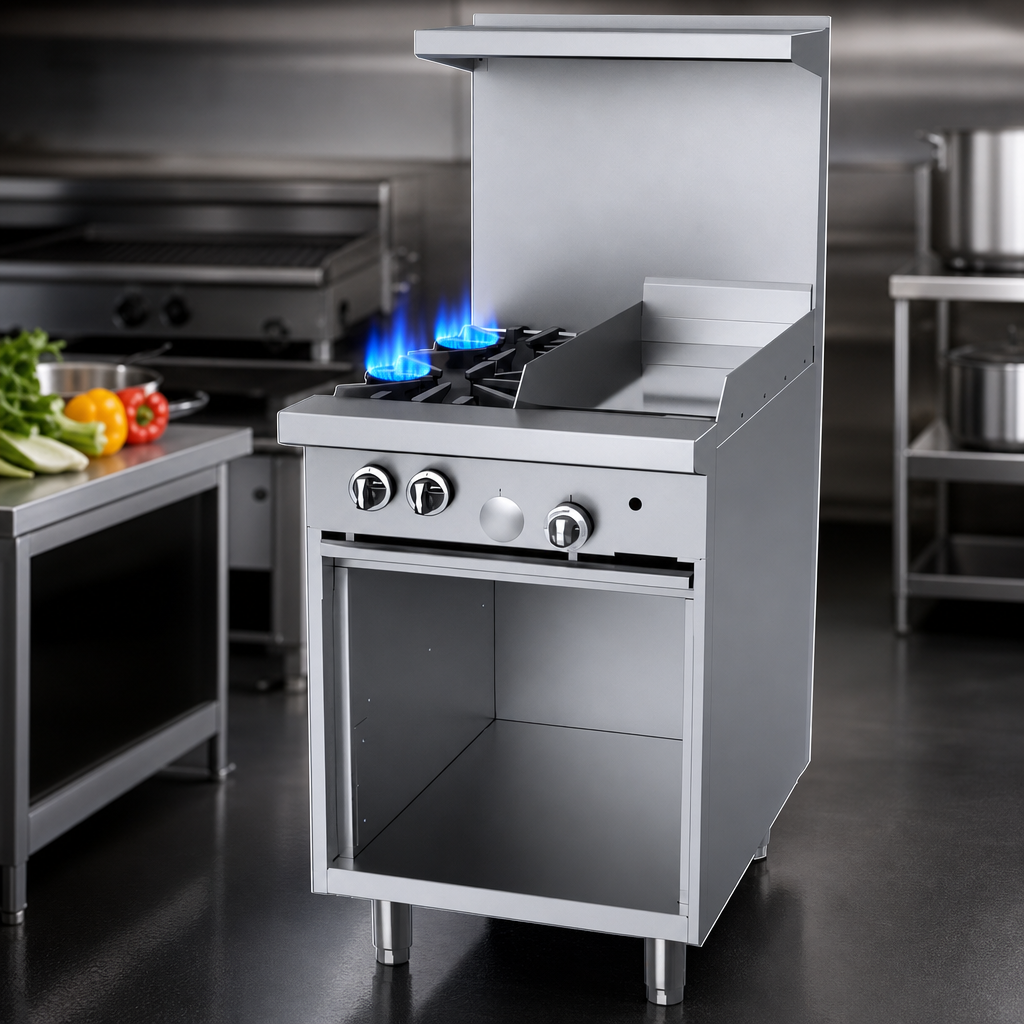 Two 32,000 BTU Open Burners