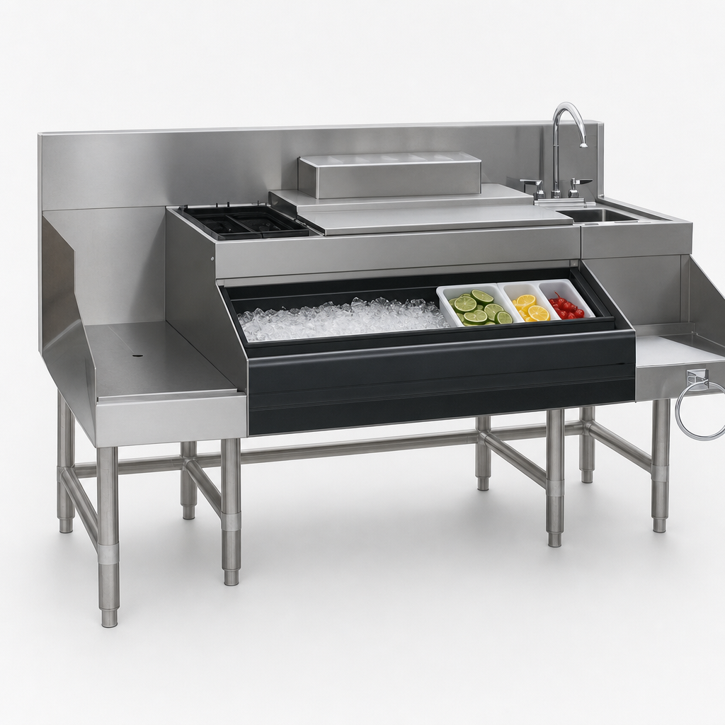 Integrated Ice Bin/Condiment Dispenser