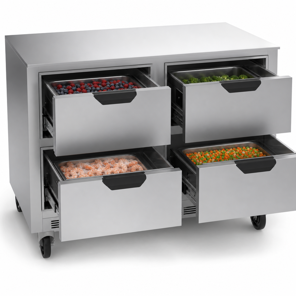 Four Pull-Out Drawers