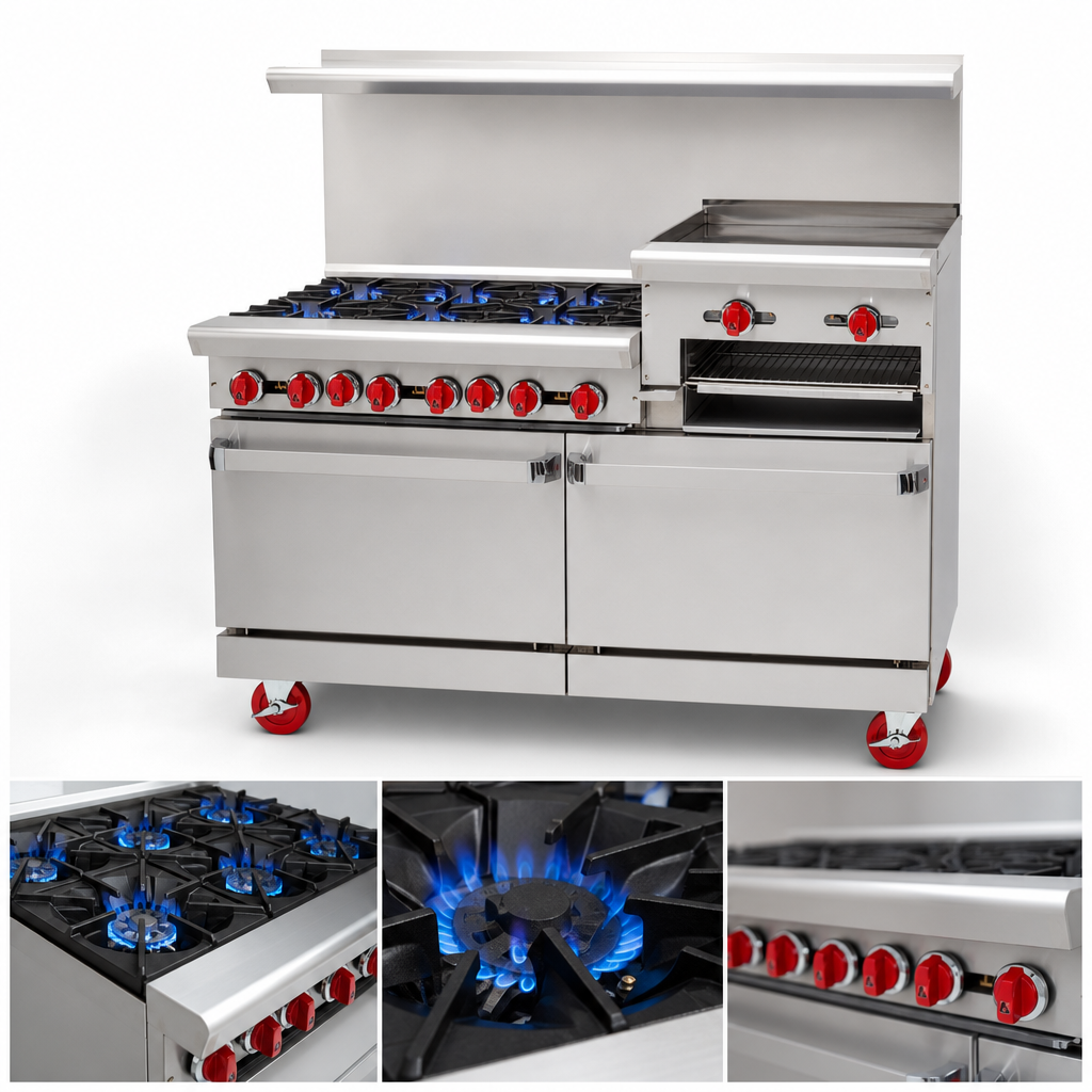 Six Open Burners