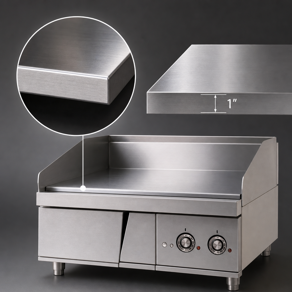 1-Inch Thick Polished Steel Plate