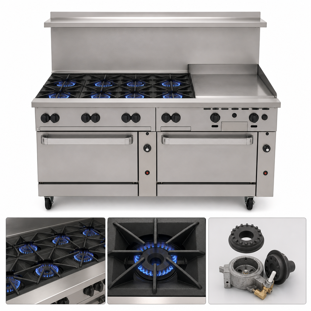 Eight Open Burners