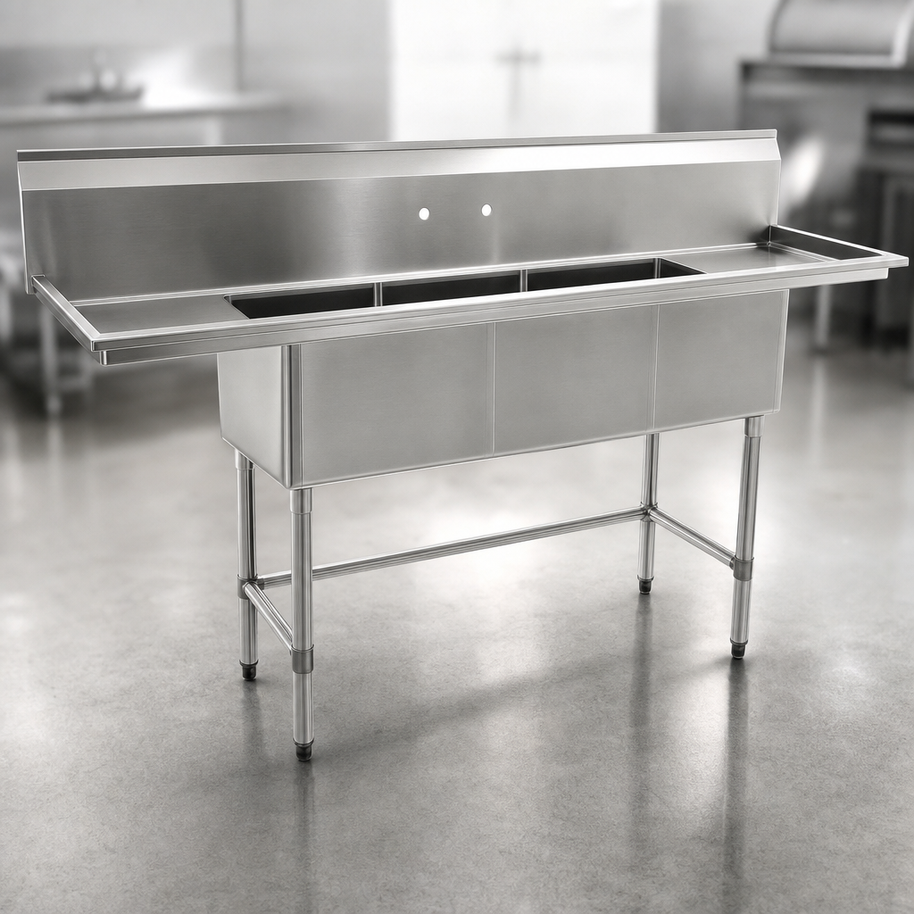 16-Gauge 304 Stainless Steel Construction