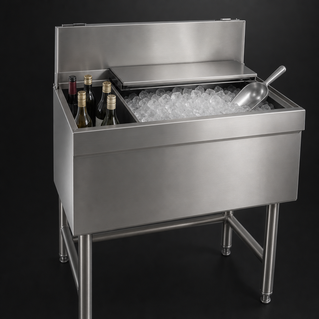 Combo Ice Bin and Bottle Storage