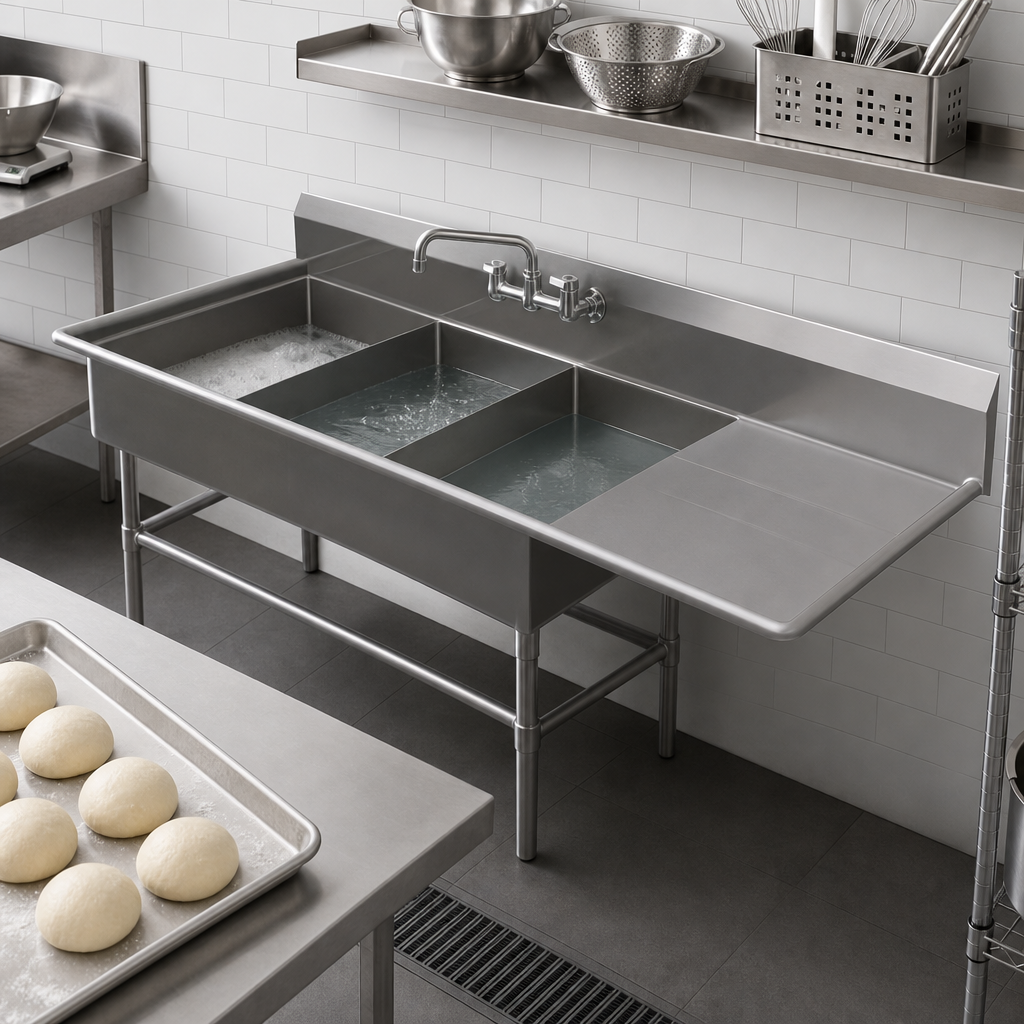 Three-Compartment Sink