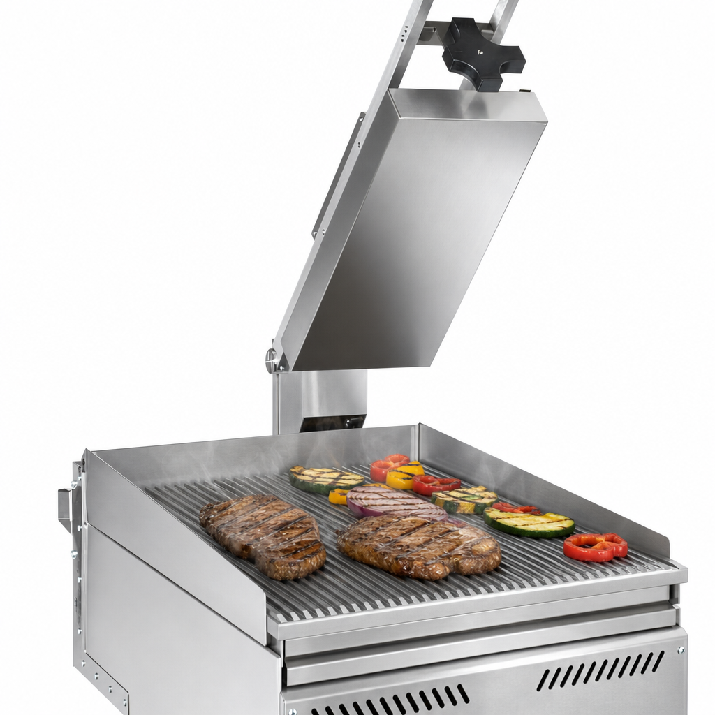 Grooved Steel Cooking Surface