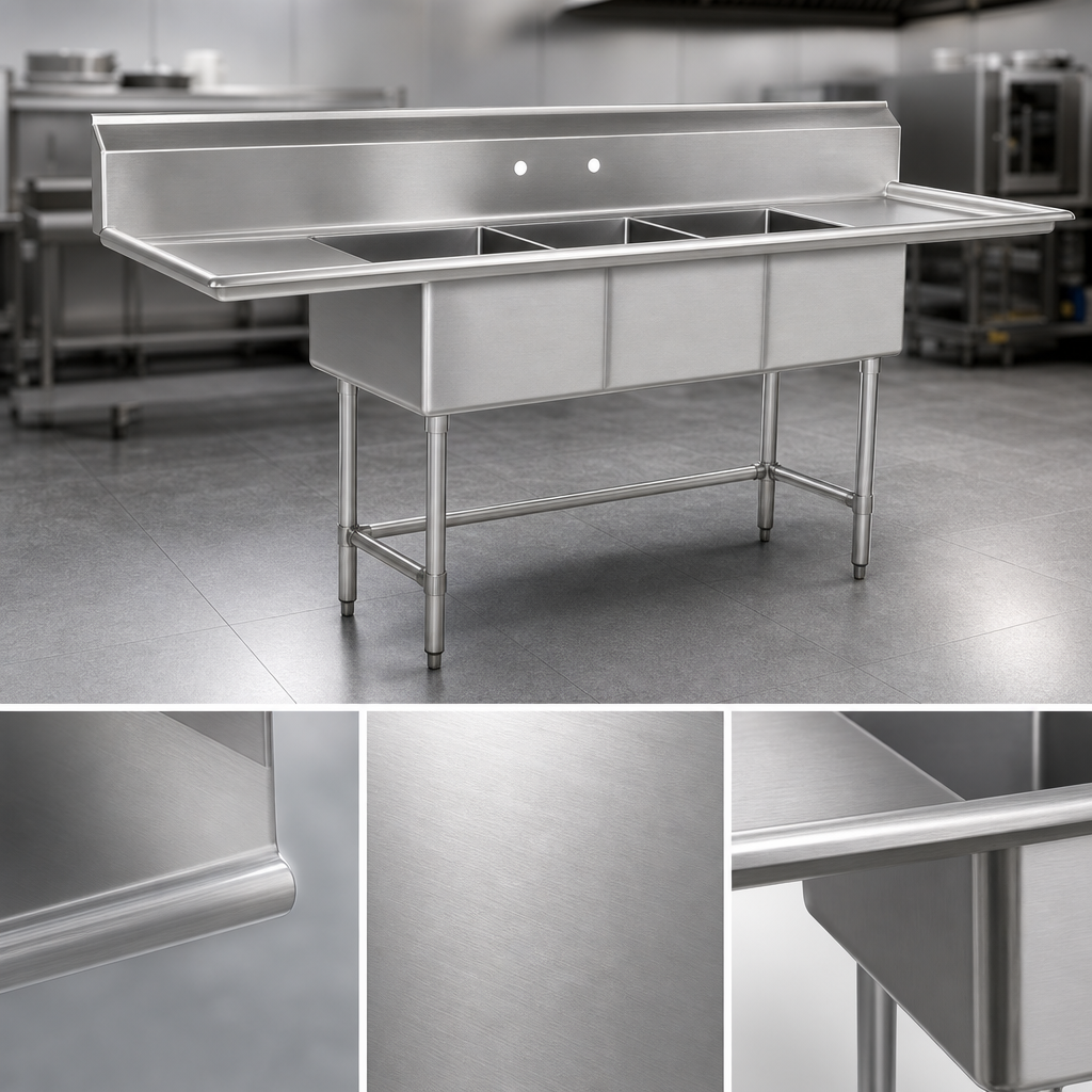 16-Gauge 304 Stainless Steel Construction