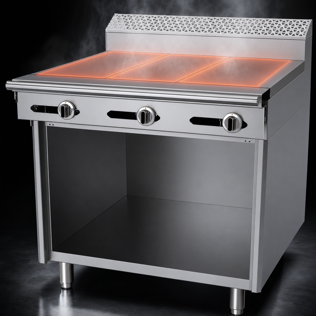 Three 12-Inch Even-Heat Hot Tops