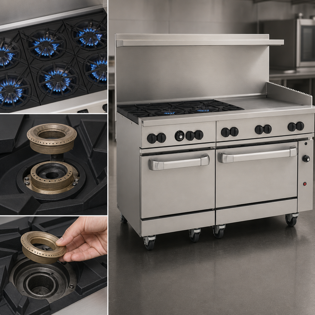 Six High-Output Open Burners