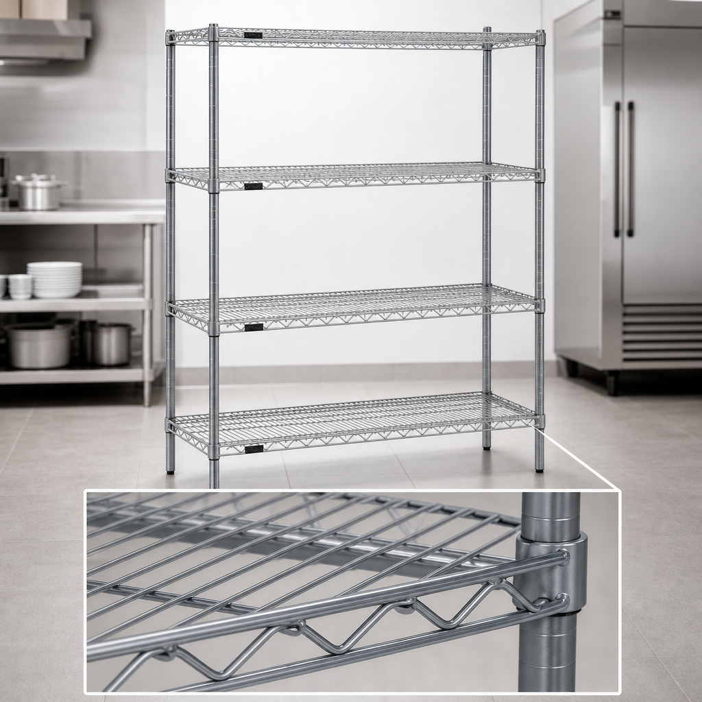 Patented QuadTruss Wire Shelves