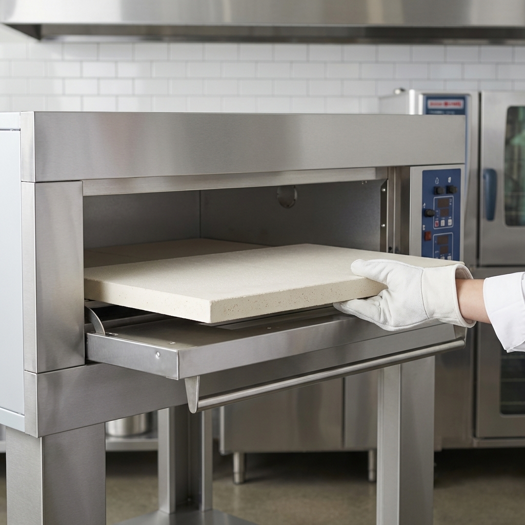 Effortlessly remove the durable ceramic stone hearths for quick cleaning and convenient maintenance.