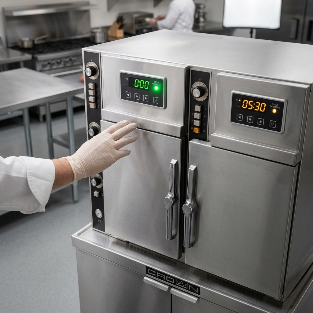 Easily monitor cooking progress with independent automatic timer controls, providing clear visual and audible signals for each compartment.