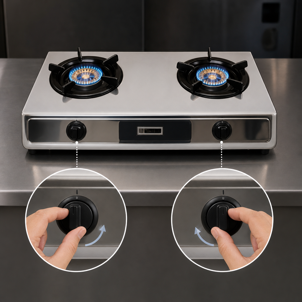 Independent Manual Heat Dials