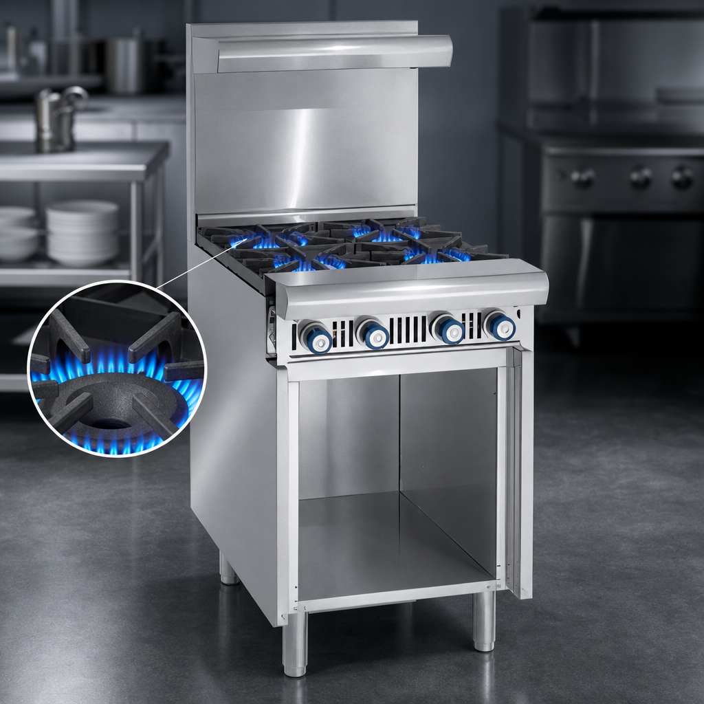 Four Open Burners