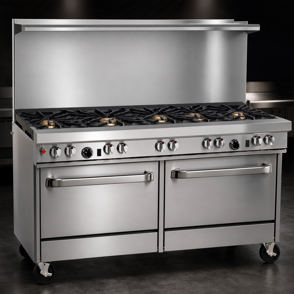 Six Non-Clog Open Burners